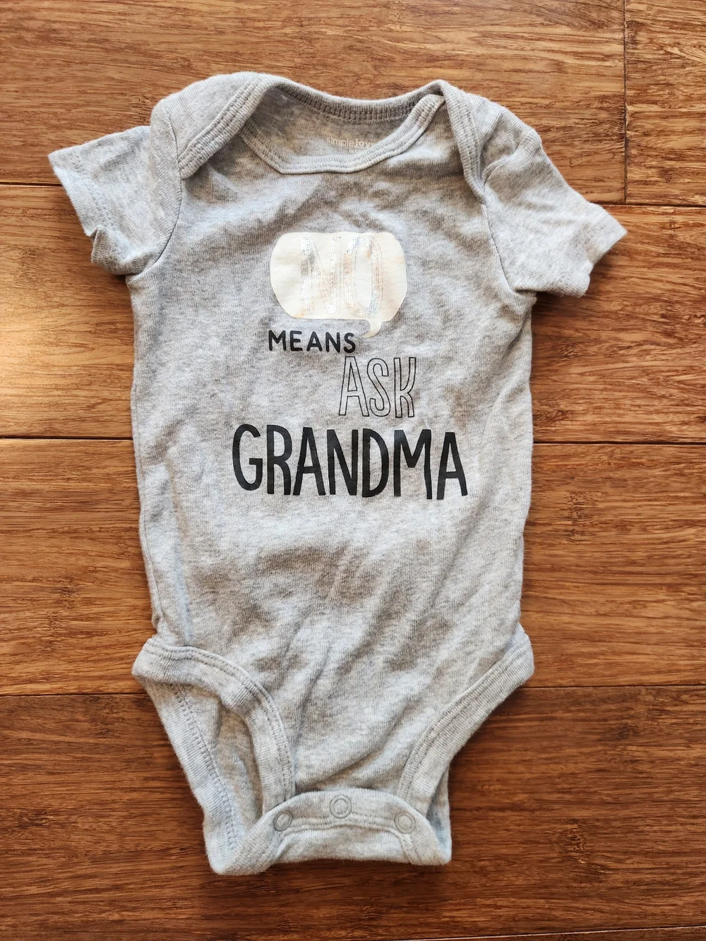 Set Of 4 Grandparent Grandma Grandpa Short Sleeve Onesies Baby Gift 0-18 Months